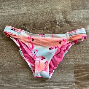 VS Pink Flamingo Print Bikini Bottoms
